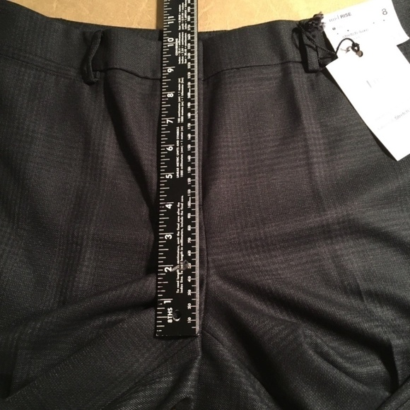NEW YORK & COMPANY STRETCH 5th Ave. Pant, NWT, DARK GRAY GLEN PLAID, 8 TALL - Picture 5 of 8